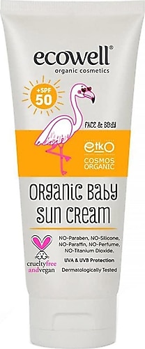 Ecowell Organik 50 Faktör Bebek Güneş Kremi 110 gr