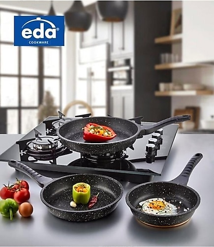 Eda 3'lü Döküm Tava Seti ZK-902