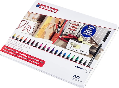Edding 1300 20 Renk Metal Kutu Grafik Kalemi