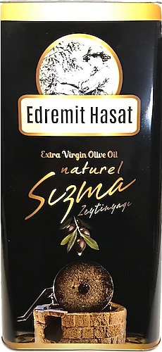 Edremit Hasat Naturel 5 lt Soğuk Sıkım Sızma Zeytinyağı