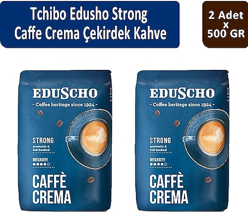 Eduscho Caffe Crema Strong Çekirdek Kahve 500 gr 2'li