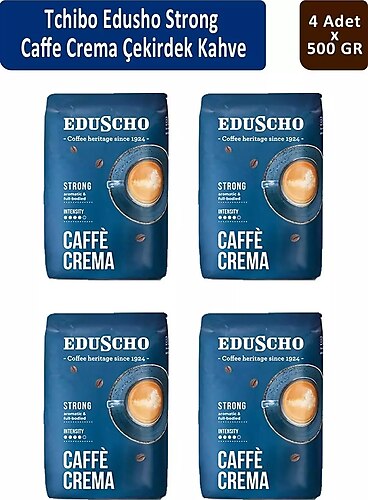 Eduscho Caffe Crema Strong Çekirdek Kahve 500 gr 4'lü
