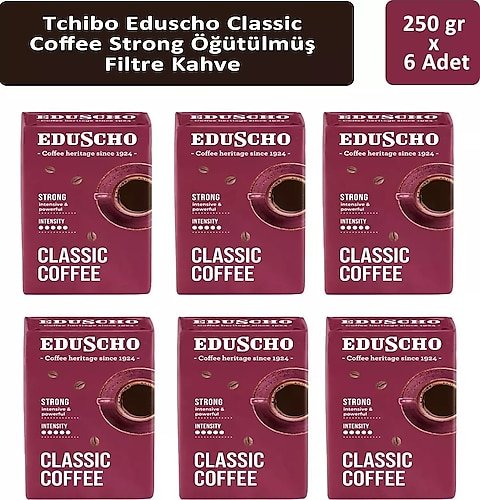 Eduscho Classic Strong Öğütülmüş Filtre Kahve 250 gr 6'lı