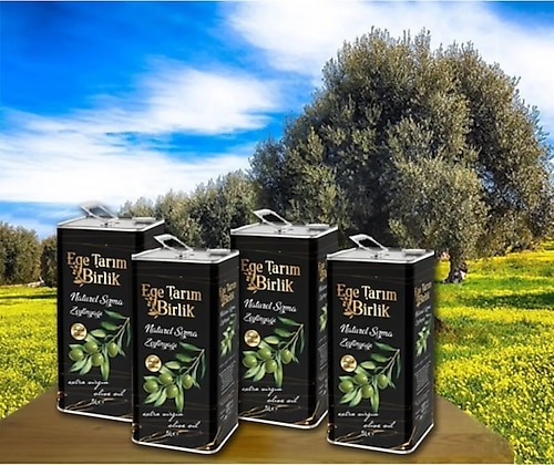 Ege Tarım Birlik Soğuk Sıkım Natürel Sızma Zeytinyağı 5 lt 4'lü