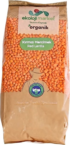 Ekoloji Market Organik Kırmızı Mercimek 750 gr