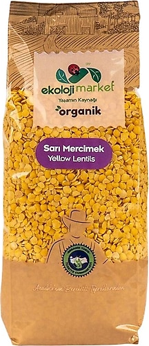 Ekoloji Market Organik Sarı Mercimek 750 gr