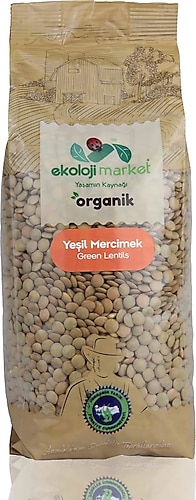 Ekoloji Market Organik Yeşil Mercimek 750 gr