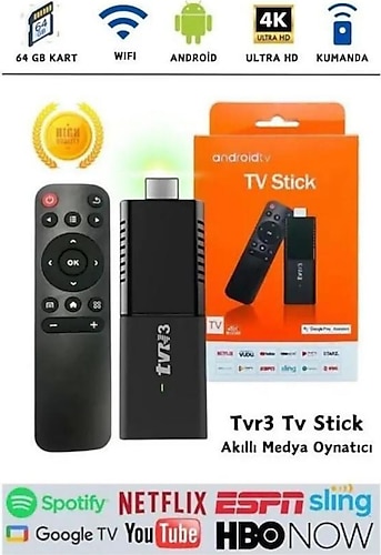 Ekru Cep Ultra HD Android TV Stick TV Box Android Smart TV Media Player