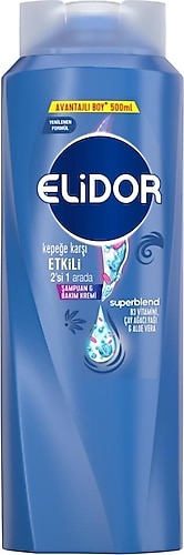Elidor Superblend 2'si 1 Arada Kepeğe Karşı Etkili Şampuan 500 ml