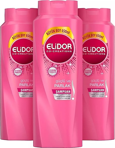 Elidor Superblend Güçlü ve Parlak Şampuan 650 ml 3 Adet