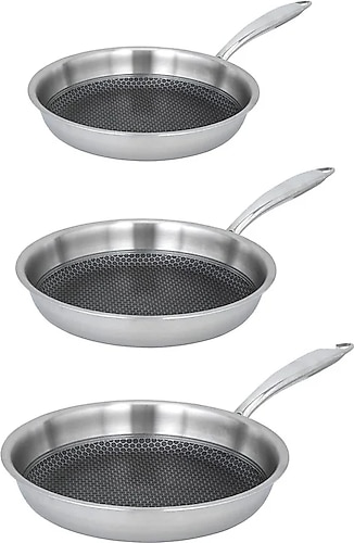 Emsan Pro Tri Ply 3'lü Çelik Tava Seti 20-24-28 cm