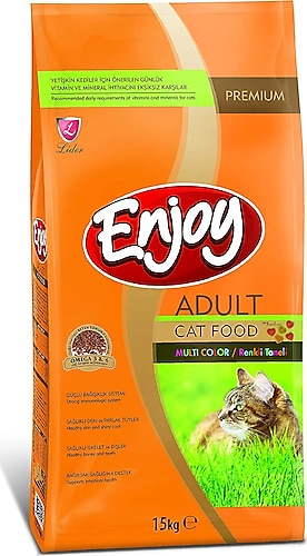 Enjoy Renkli Taneli Tavuklu 15 kg Yetişkin Kedi Maması