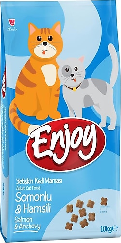 Enjoy Somonlu ve Hamsili 10 kg Yetişkin Kedi Maması