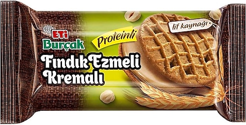 Eti Burçak Fındık Ezmeli Kremalı Proteinli Bisküvi 158 gr