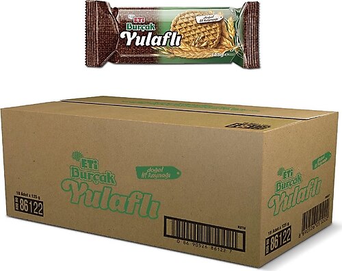 Eti Burçak Yulaflı Bisküvi 125 gr 18'li