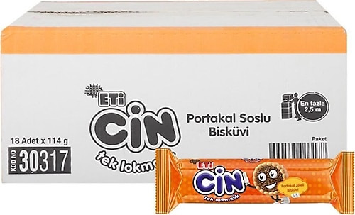 Eti Cin Portakallı Bisküvi 18x114 gr