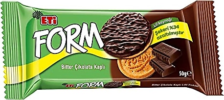 Eti Form Bitter Çikolata Kaplamalı Lifli Bisküvi 50 gr