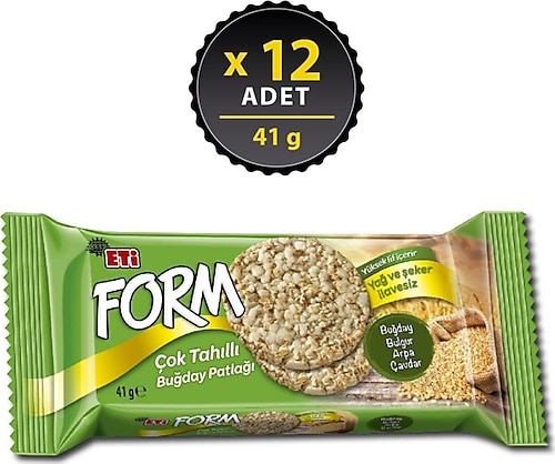 Eti Form Çok Tahıllı Buğday Patlağı 41 gr 12'li