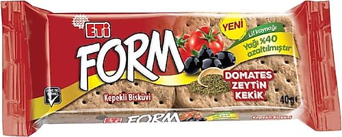 Eti Form Domatesli Zeytinli ve Kekikli Kepekli Bisküvi 40 gr