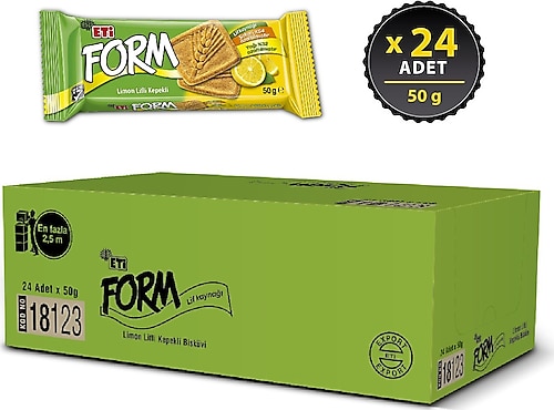 Eti Form Limon Lifli Kepekli Bisküvi 24x50 gr
