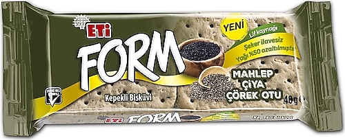 Eti Form Mahlepli Çiyalı ve Çörek Otlu Kepekli Bisküvi 40 gr