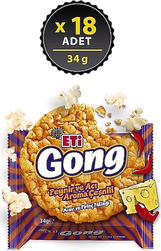 Eti Gong Peynir Ve Acı Aroma Çeşnili 34 Gx18