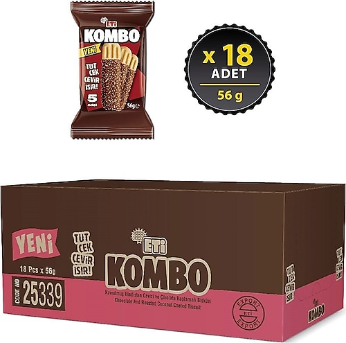 Eti Kombo Bisküvi 18x56 gr