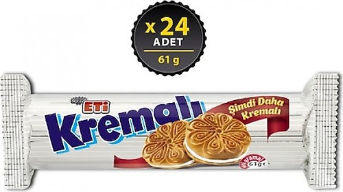 Eti Kremalı Bisküvi 61gr 24lü
