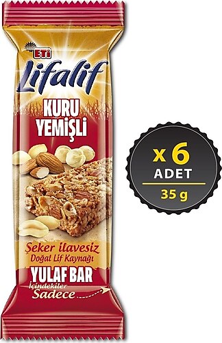 Eti Lifalif Kuruyemişli Yulaf Bar 35 gr 6'lı