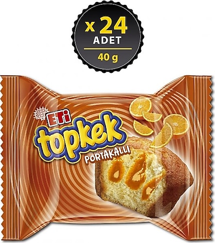 Eti Topkek Portakallı Kek 40 gr 24'lü
