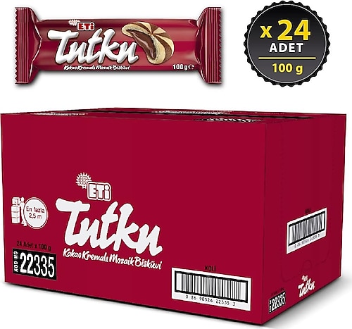 Eti Tutku Bisküvi 24x100 gr