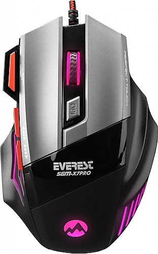 Everest SGM-X7 Pro Makrolu Ergonomik Optik Kablolu Oyuncu Mouse