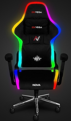 Exvega Nova RGB Masaj Özellikli Profesyonel Kumaş Oyuncu Koltuğu