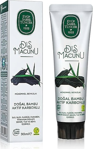 Eyüp Sabri Tuncer Doğal Bambu Aktif Karbonlu Beyazlatıcı Florürsüz Diş Macunu 90 ml