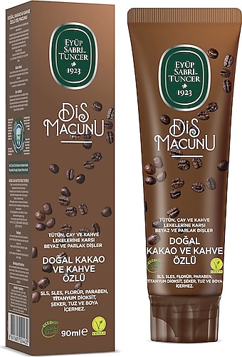 Eyüp Sabri Tuncer Doğal Kakao ve Kahve Özlü Beyazlatıcı Florürsüz Diş Macunu 90 ml