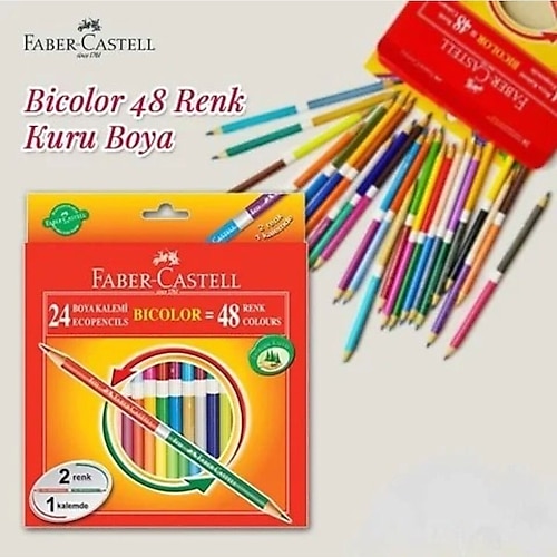 Faber Castel FABER ÇİFT TARAFLI KURU BOYA BİCOLOR 24-48