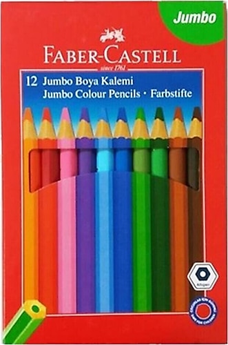 Faber-Castell 12'li Jumbo Kuru Boya Seti