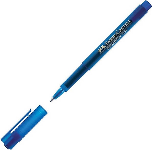 Faber-Castell 1554 Broadpen Mavi Keçeli Kalem