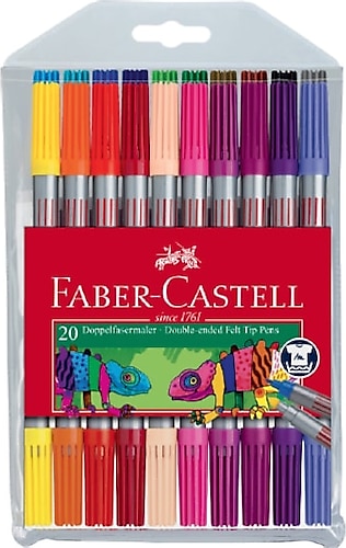 Faber-Castell Çift Taraflı 20'li Keçeli Kalem Seti