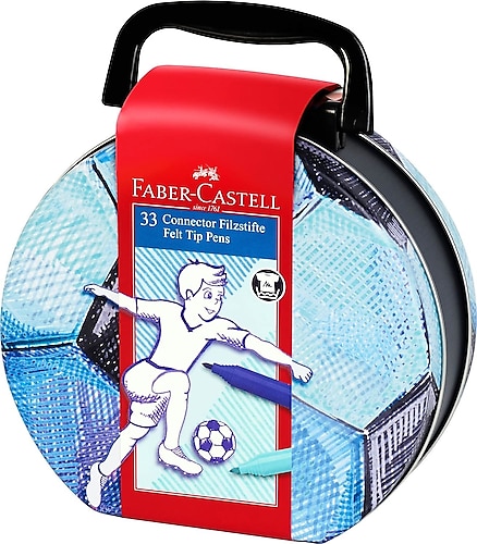 Faber-Castell Eğlenceli Futbol Topu 33'lü Keçeli Kalem Seti