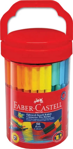 Faber-Castell Eğlenceli Kovalı 50'li Keçeli Kalem Seti