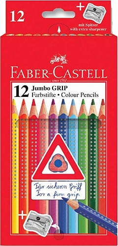 Faber-Castell Grip 12'li Jumbo Kuru Boya Seti