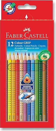 Faber-Castell Grip 2001 12'li Kuru Boya Seti