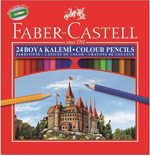 Faber-Castell Karton Kutu 24'lü Kuru Boya Seti