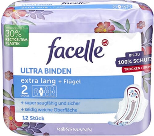 Facelle Ultra Ekstra Uzun Kanatlı 12'li Hijyenik Ped