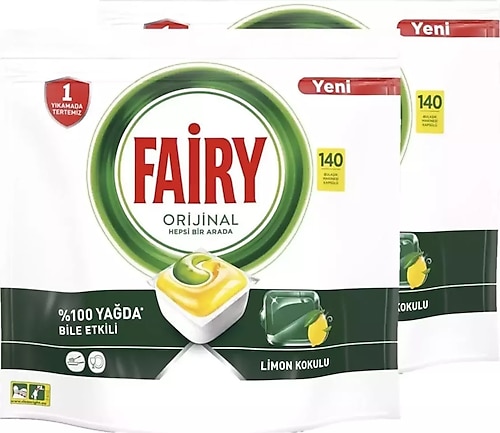 Fairy Hepsi Bir Arada 280 Yıkama Bulaşık Makinesi Deterjanı Kapsülü