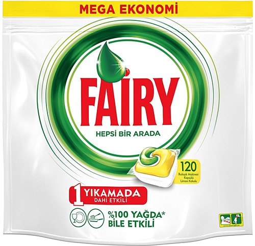 Fairy Hepsi Bir Arada Limon Bulaşık Makinesi Tableti 120'li