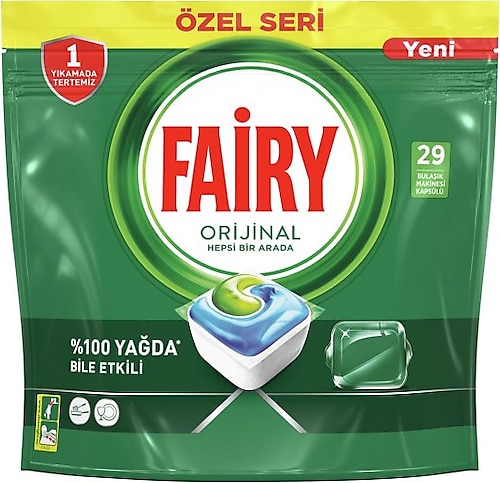 Fairy Hepsi Bir Arada Limon Özel Seri Bulaşık Makinesi Tableti 29'lu 4 Adet