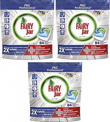 Fairy Jar Platinum Bulaşık Makinesi Tableti 84'lü 3 Adet