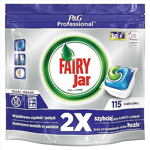 Fairy P&G Professional Jar Hepsi Bir Arada Bulaşık Makinesi Tableti 115'li